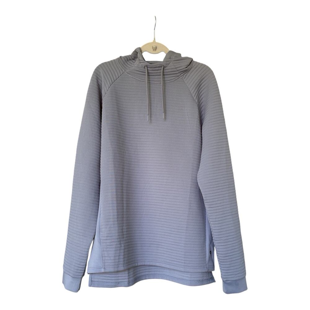 APANA MENS L Smoky Blue OTTOMAN Active SWEATSHIRT Zip PULLOVER Sport Hoodie Top